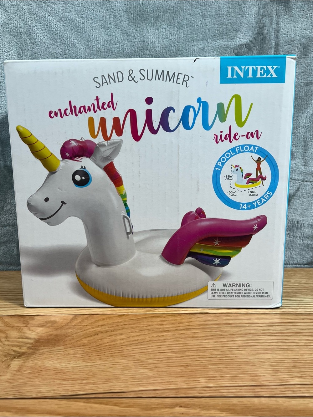 NIB: INTEX GIANT Enchanted Unicorn Inflatable Pool Float Pool Toy Sealed